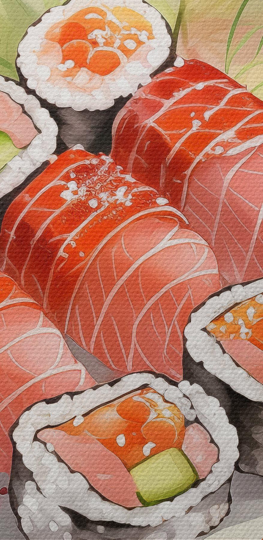 Assiette de sushis avec sauce et fleurs Assiette de sushis avec sauce et fleurs