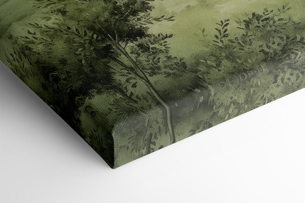 Landscape with trees and hills