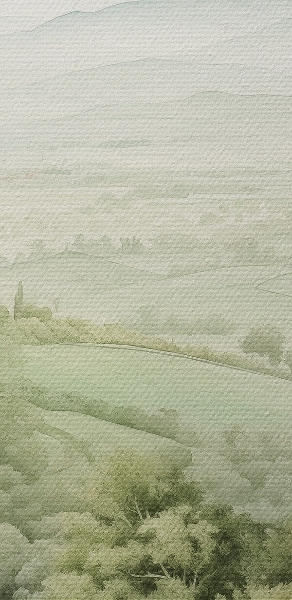 Paysage avec arbres et collines Paysage avec arbres et collines