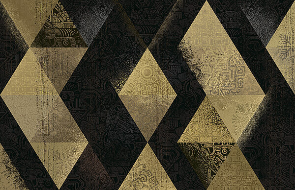 Mosaïque de motifs triangulaires lumineux Mosaïque de motifs triangulaires lumineux
