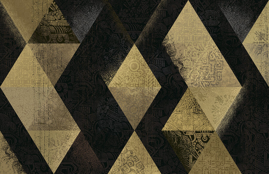 Mosaïque de motifs triangulaires lumineux