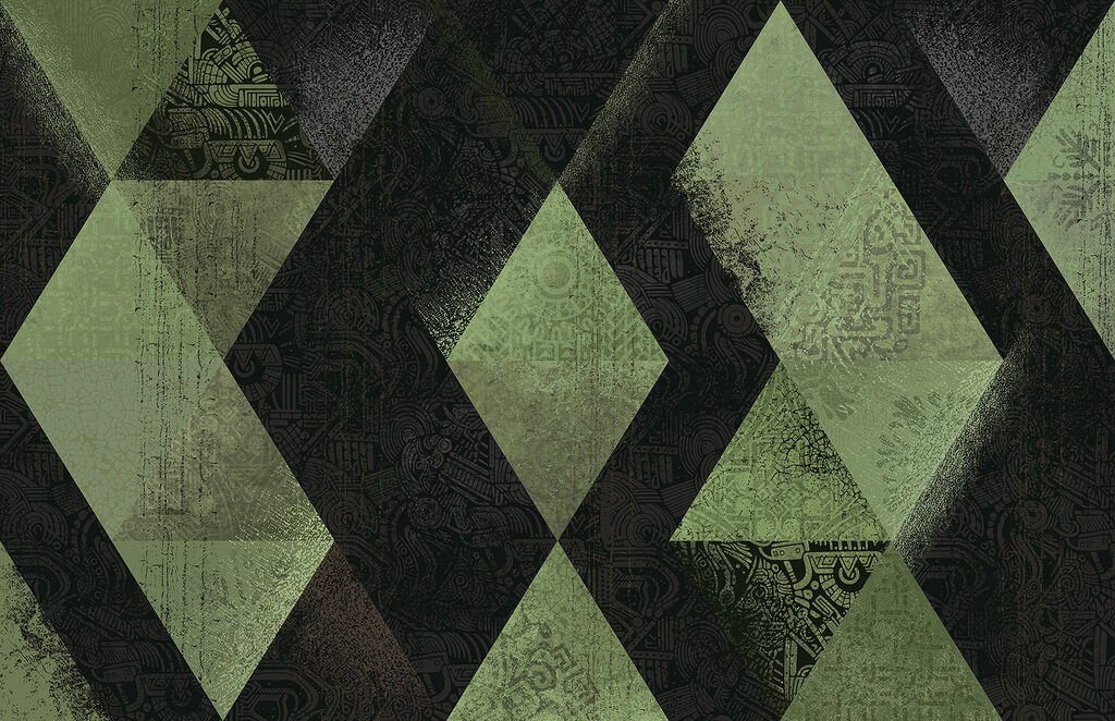 Motif de diamant noir et vert Motif de diamant noir et vert
