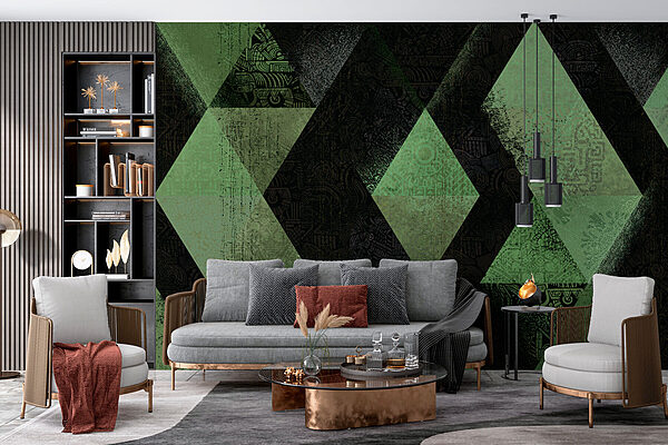 Motif de diamant noir et vert Motif de diamant noir et vert