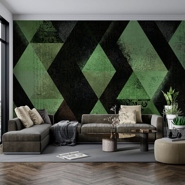 Motif de diamant noir et vert Motif de diamant noir et vert