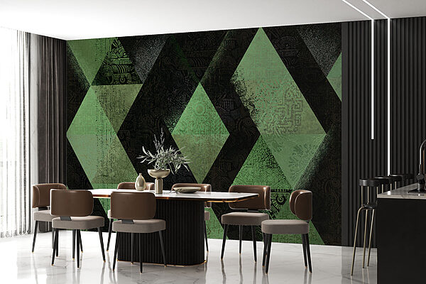 Motif de diamant noir et vert Motif de diamant noir et vert