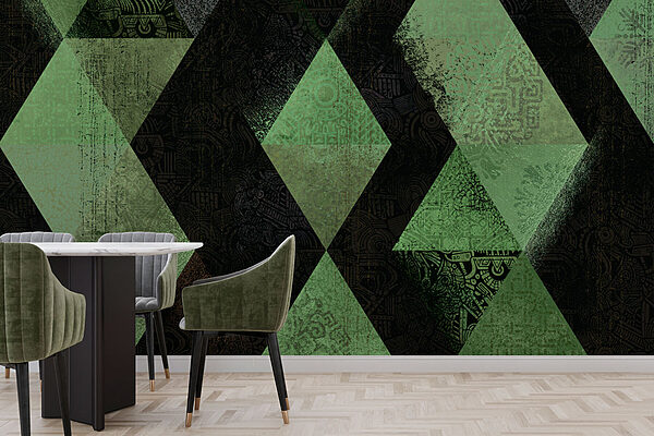 Motif de diamant noir et vert Motif de diamant noir et vert