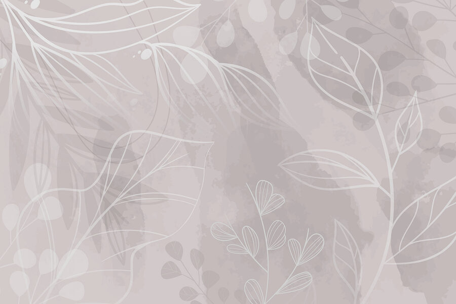 Fond blanc et gris avec des feuilles