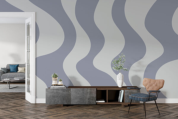 Grey and white wavy lines