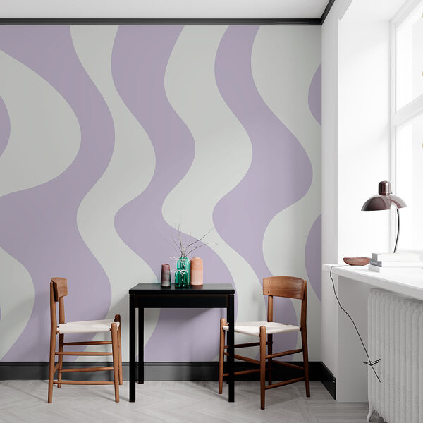 Lignes ondulées violettes et blanches Lignes ondulées violettes et blanches