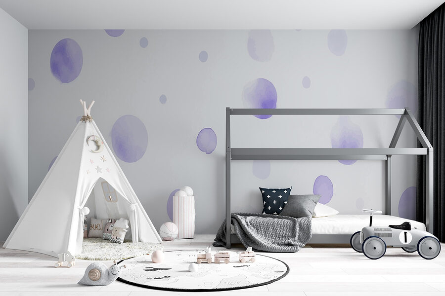 Surface blanche avec des points violets