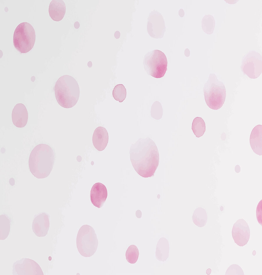 Papier peint à pois roses et blancs