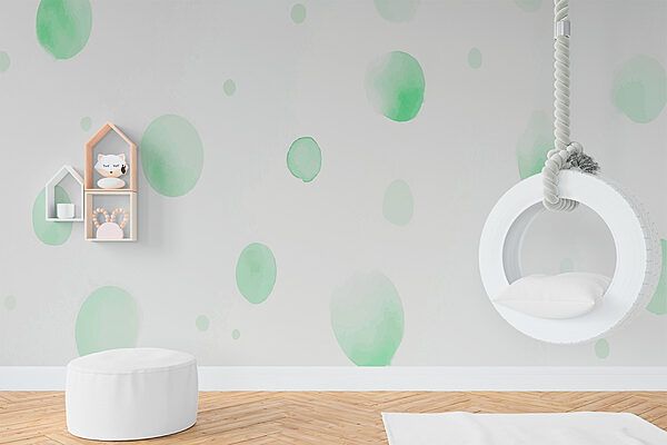 Surface blanche avec des points verts Surface blanche avec des points verts