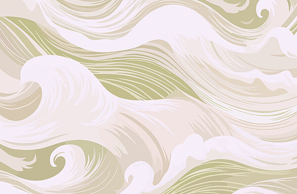 Vagues blanches et vertes Vagues blanches et vertes