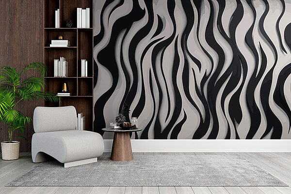 Motif rayé noir et blanc Motif rayé noir et blanc