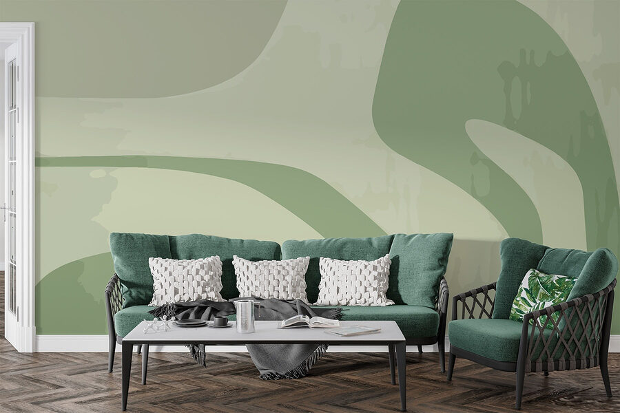 Fond vert et blanc