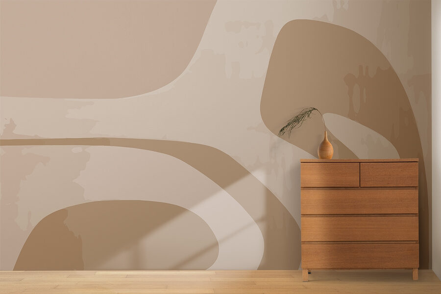 Art abstrait marron et blanc Art abstrait marron et blanc