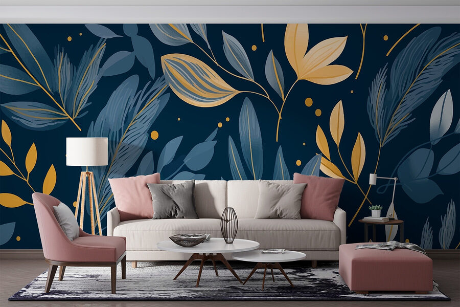 Motif de feuilles et de branches