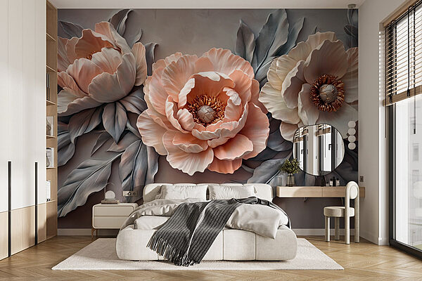 Groupe de fleurs avec feuilles Groupe de fleurs avec feuilles