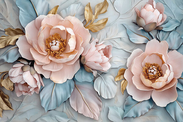 Groupe de fleurs et de feuilles Groupe de fleurs et de feuilles