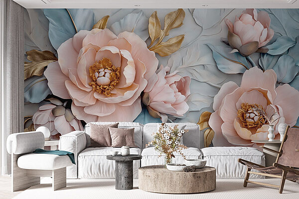 Groupe de fleurs et de feuilles Groupe de fleurs et de feuilles
