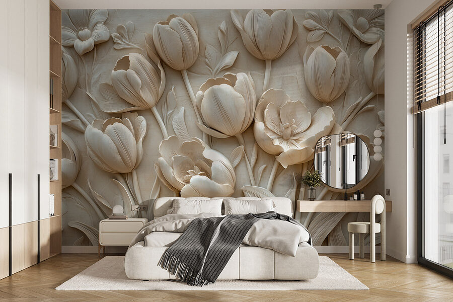 Groupe de fleurs blanches