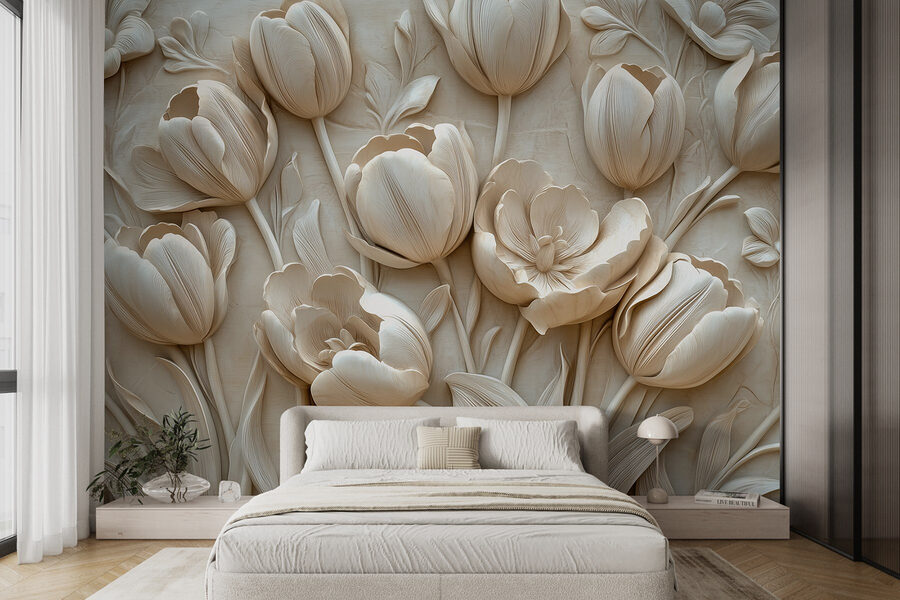 Groupe de fleurs blanches