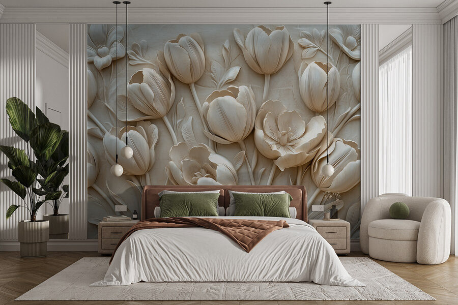 Groupe de fleurs blanches