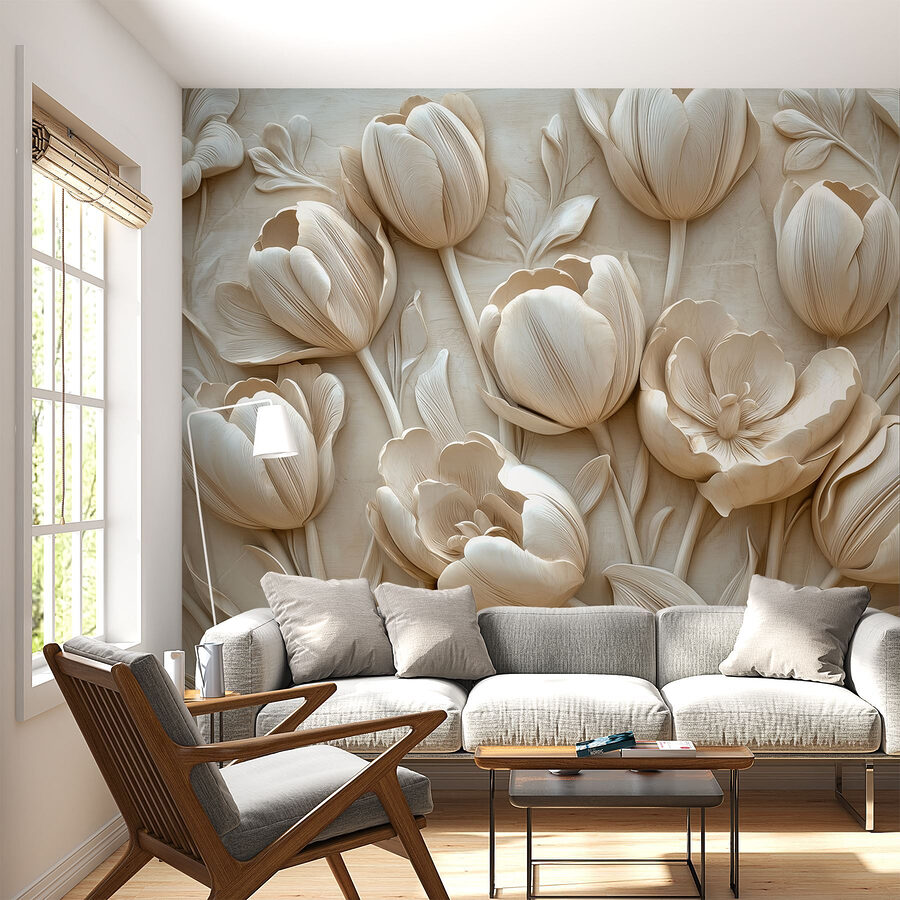 Groupe de fleurs blanches