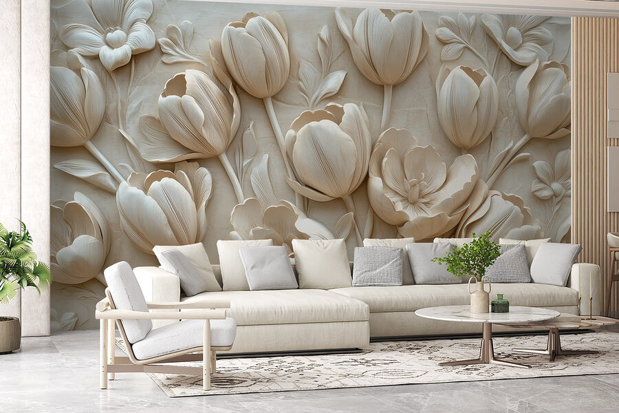 Groupe de fleurs blanches