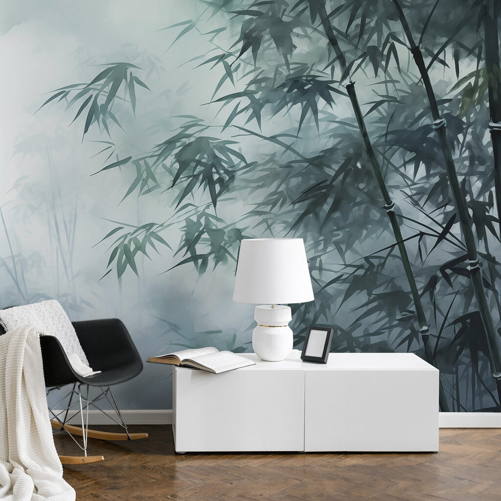 Bamboo trees in the fog Bamboo trees in the fog