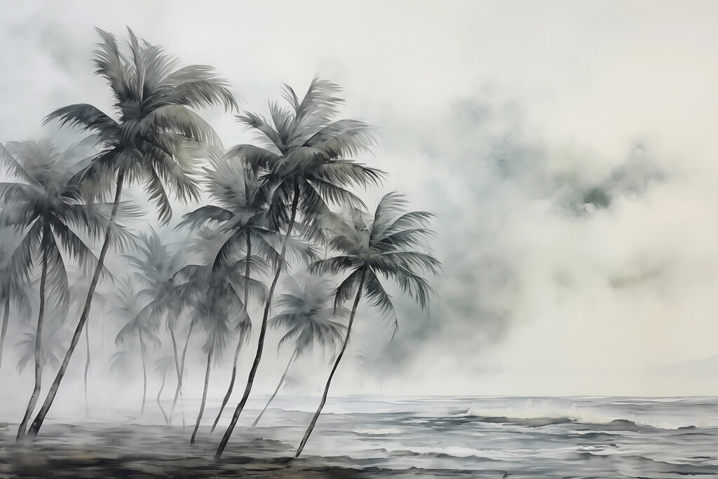Palmiers sur une plage Palmiers sur une plage