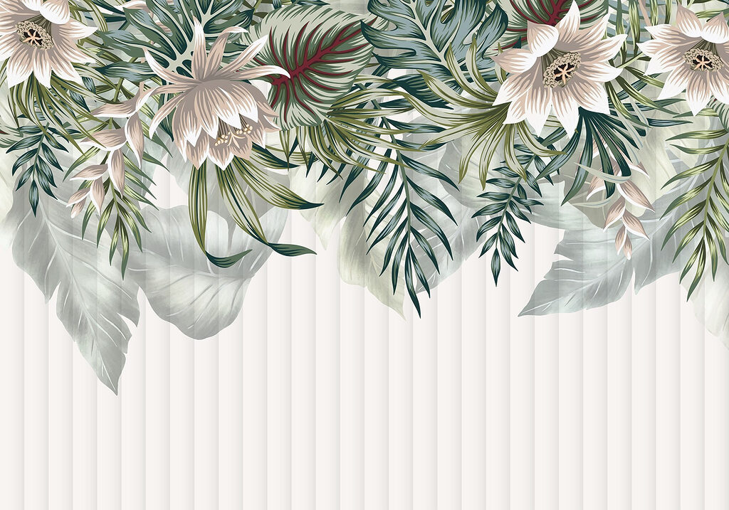 Gros plan sur des fleurs et des feuilles Gros plan sur des fleurs et des feuilles