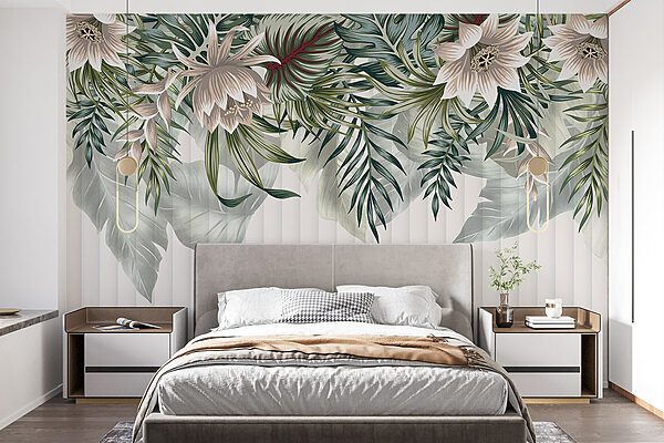 Gros plan sur des fleurs et des feuilles Gros plan sur des fleurs et des feuilles