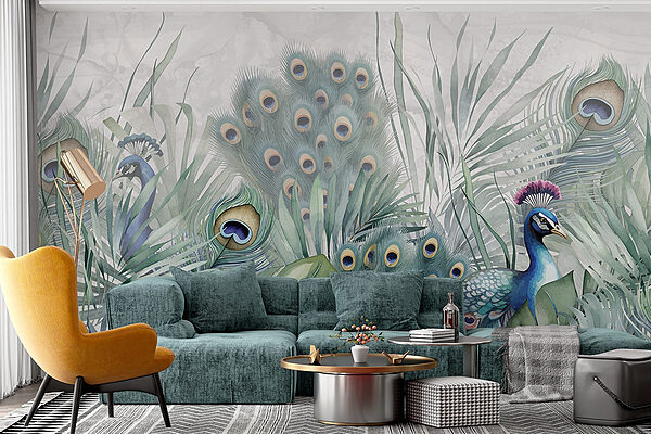 Paons et plantes Paons et plantes
