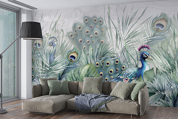 Paons et plantes Paons et plantes
