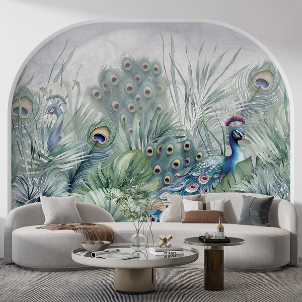 Paons et plantes Paons et plantes