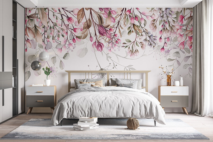 Papier peint Gros plan sur des fleurs