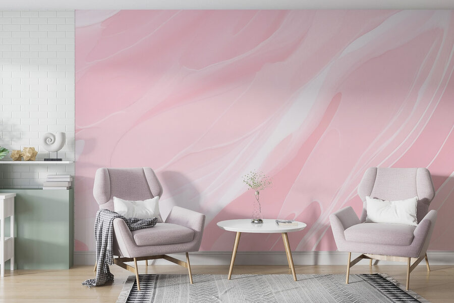 Tourbillons roses et blancs