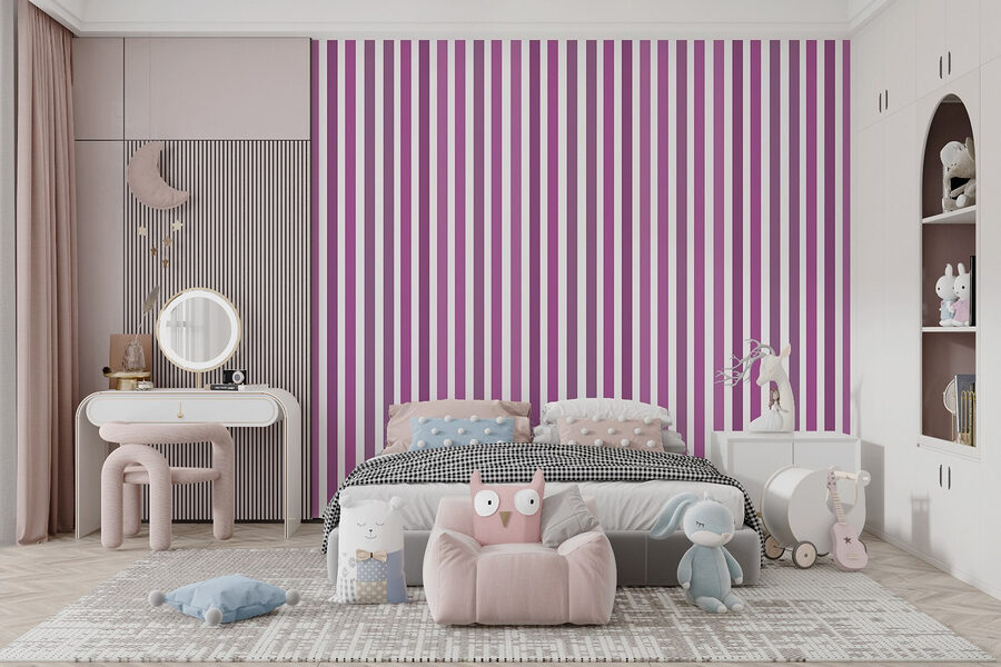 Lignes verticales violettes et blanches