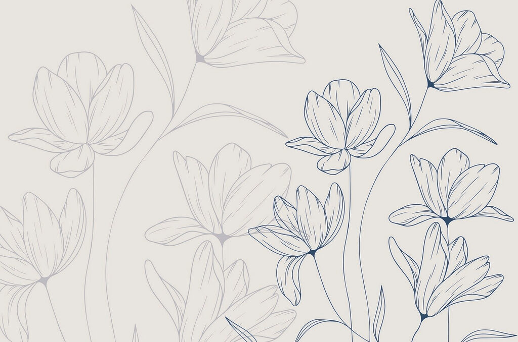 Dessin de fleurs sur fond blanc Dessin de fleurs sur fond blanc