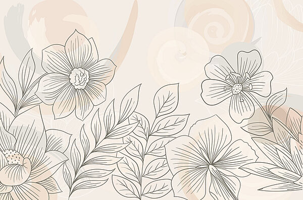 Dessin de fleurs et de feuilles Dessin de fleurs et de feuilles