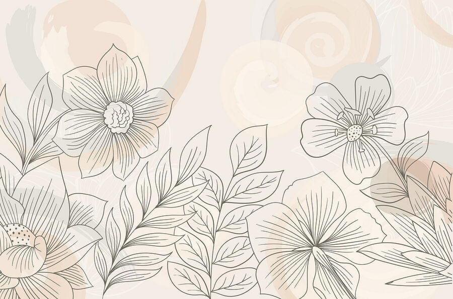 Dessin de fleurs et de feuilles
