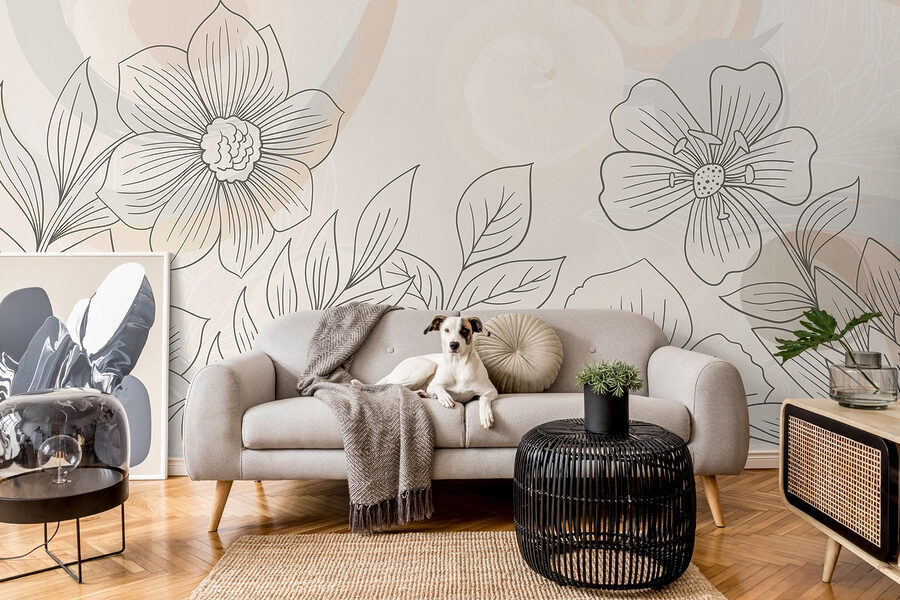 Dessin de fleurs et de feuilles