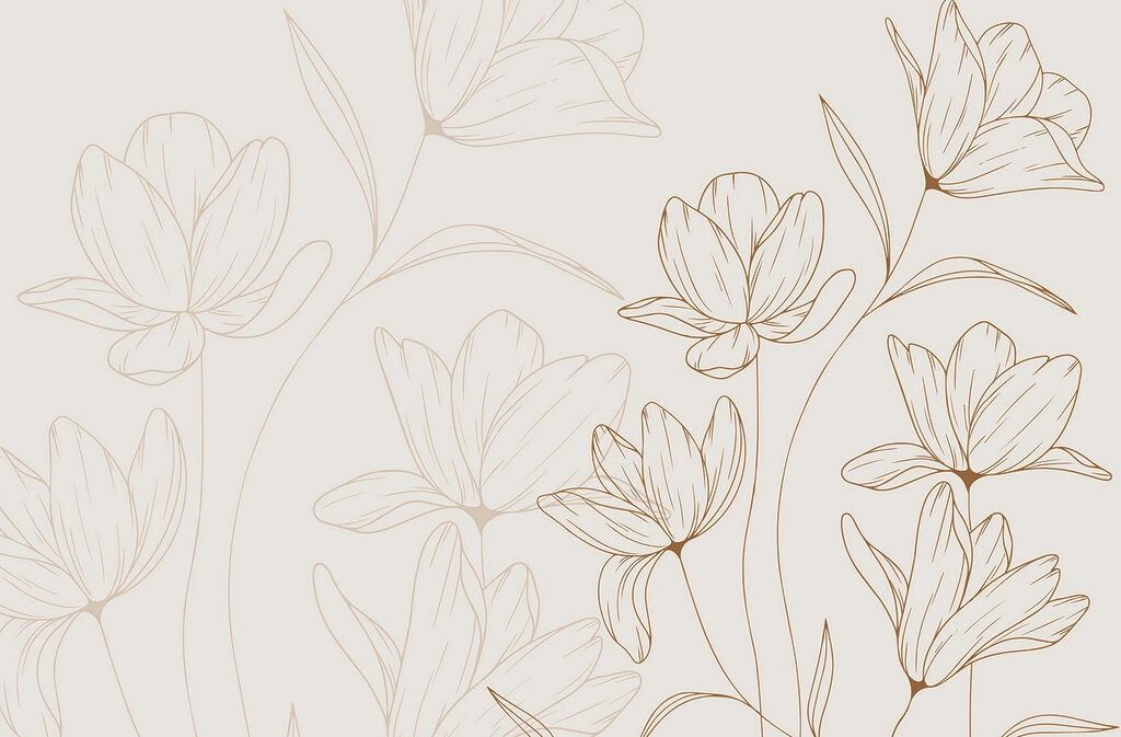 Dessin de fleurs sur fond blanc Dessin de fleurs sur fond blanc