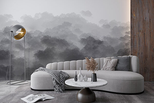 Black and white image of clouds