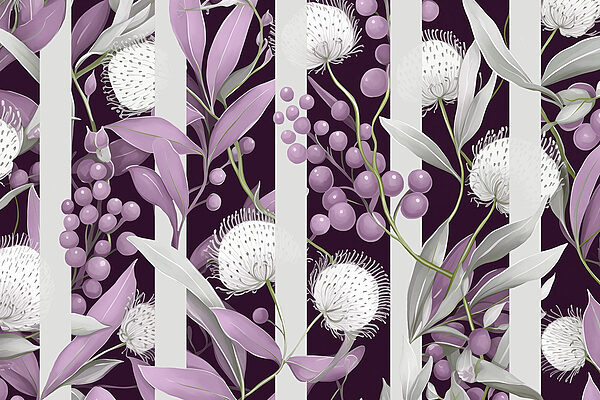 Motif floral violet et blanc Motif floral violet et blanc