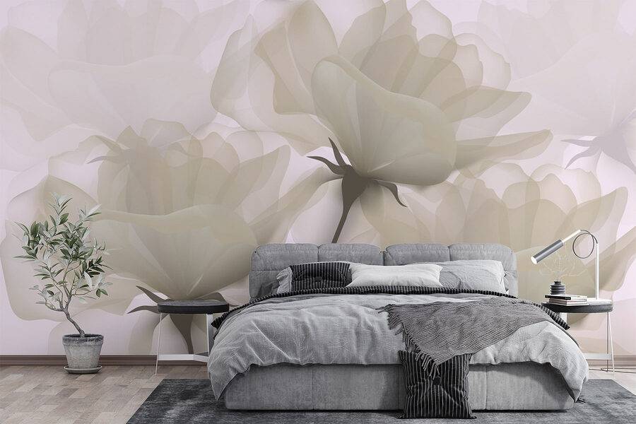 Groupe de fleurs blanches