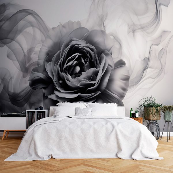 Image en noir et blanc d'une rose Image en noir et blanc d'une rose