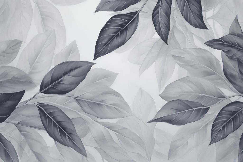 L'élégance des motifs de feuilles monochromes L'élégance des motifs de feuilles monochromes