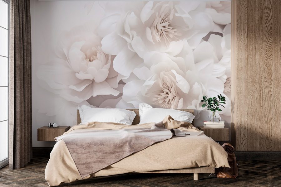 Groupe de fleurs blanches